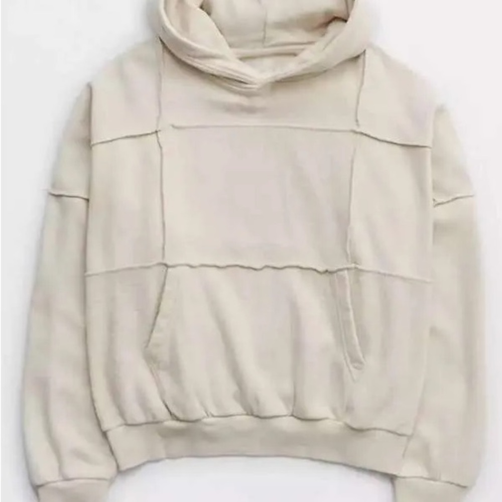 Aerie Patchwork Pullover Cream Size Large - image 1